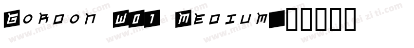 Gordon W01 Medium字体转换